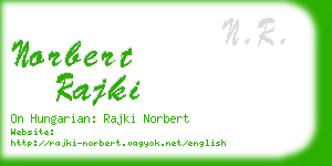 norbert rajki business card